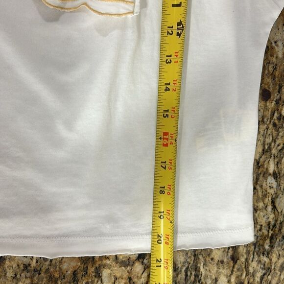 Free People Embroidered Flutter Sleeve Angel Tee In Ivory Size XS - Picture 9 of 9